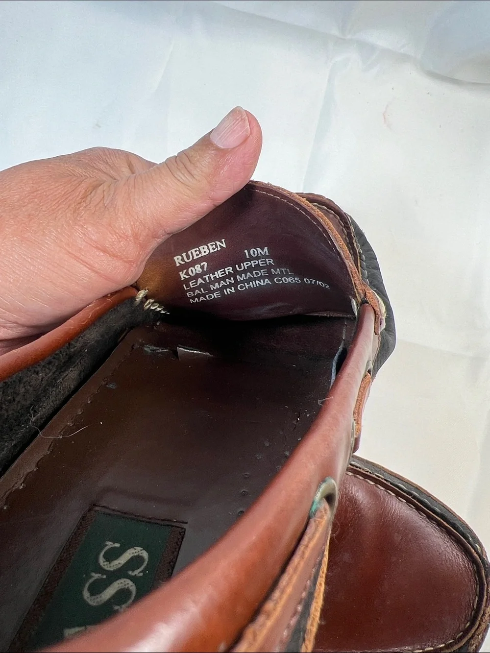 Bass Men's Chestnut & Black Leather Penny Loafers